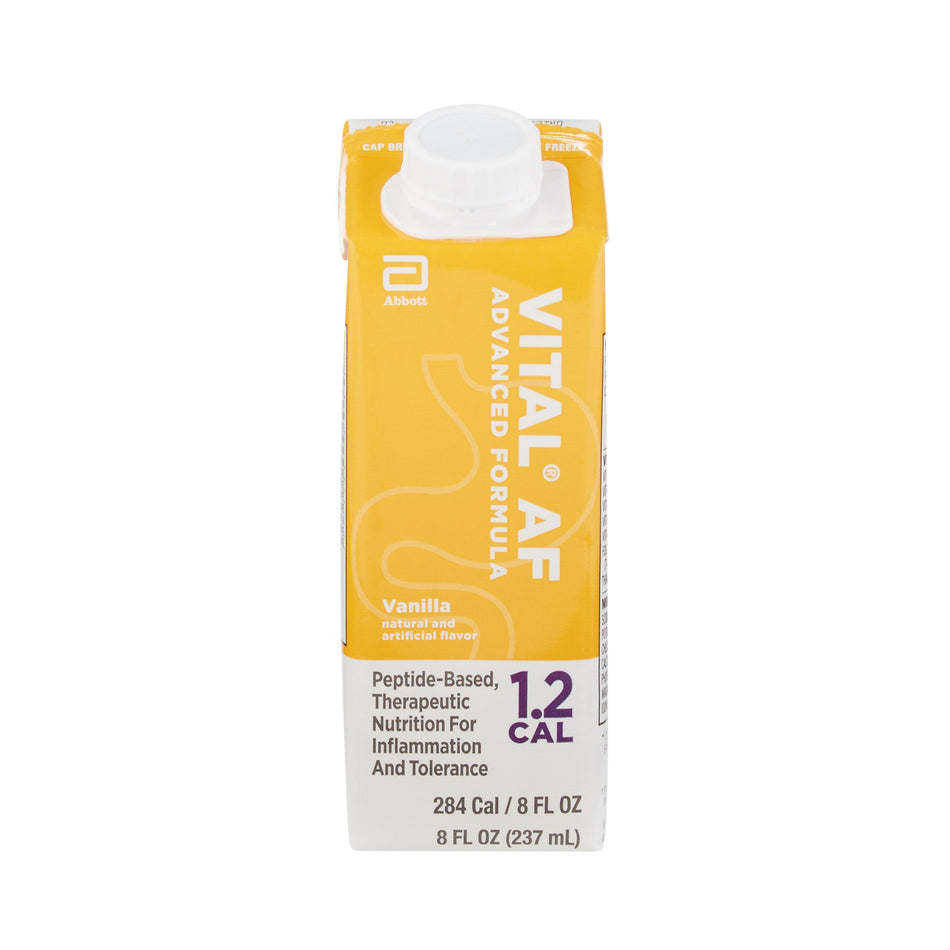 Vital AF 1.2 Cal Vanilla Peptide-Based Therapeutic Nutrition for Inflammation and Tolerance, 8-ounce carton-Oral Supplement Vital AF 1.2 Cal Vanilla Flavor Liquid 8 oz. Reclosable Carton