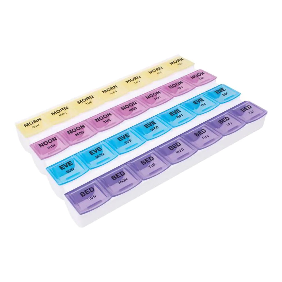 Mediplanner 7-Day, Four Times a Day Pill Organizer-Pill Organizer Mediplanner 7 Day 4 Dose