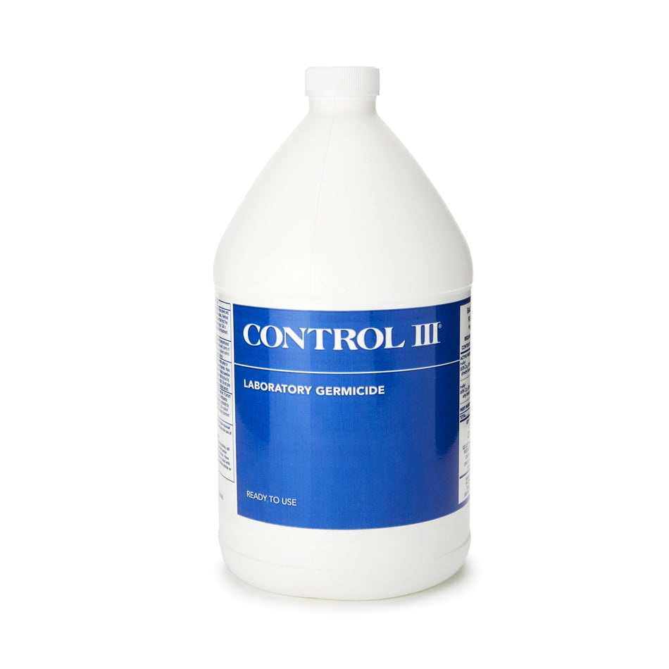 Control III Laboratory Germicide, 1 gal-Control III Laboratory Germicide Surface Disinfectant Cleaner Quaternary Based Manual Pour Liquid 1 gal. Bottle Benzaldehyde Scent NonSterile