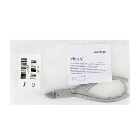 McKesson Argent Nail Nipper, Concave Jaws, 5 Inches-Nail Nipper McKesson Argent Concave Jaw 5-1/2 Inch Length Stainless Steel