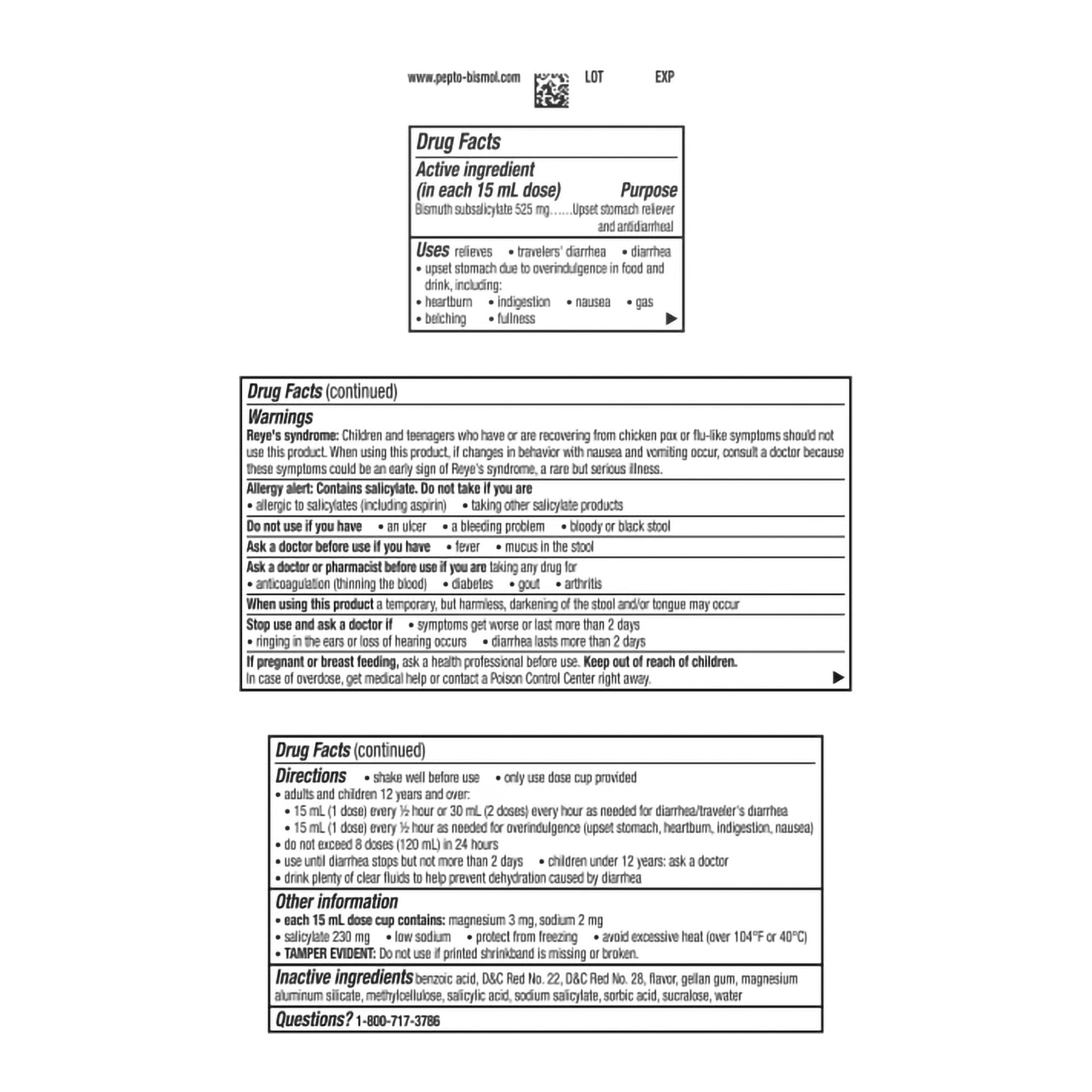 Pepto Bismol Ultra Bismuth Subsalicylate Anti-Diarrheal-Anti-Diarrheal Pepto Bismol Ultra 262 mg Strength Liquid 8 oz.