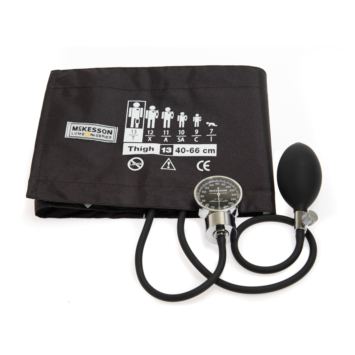 McKesson Lumeon Pocket Aneroid Sphygmomanometer, Large Cuff-Aneroid Sphygmomanometer Unit McKesson LUMEON Thigh Cuff Nylon Cuff 40 - 66 cm Pocket Aneroid