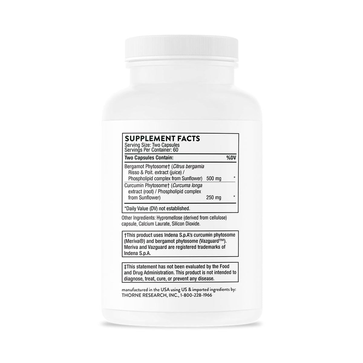 Thorne Metabolic Health with Bergamot and Turmeric Dietary Supplement-Dietary Supplement THORNE Metabolic Health Capsule 120 per Bottle