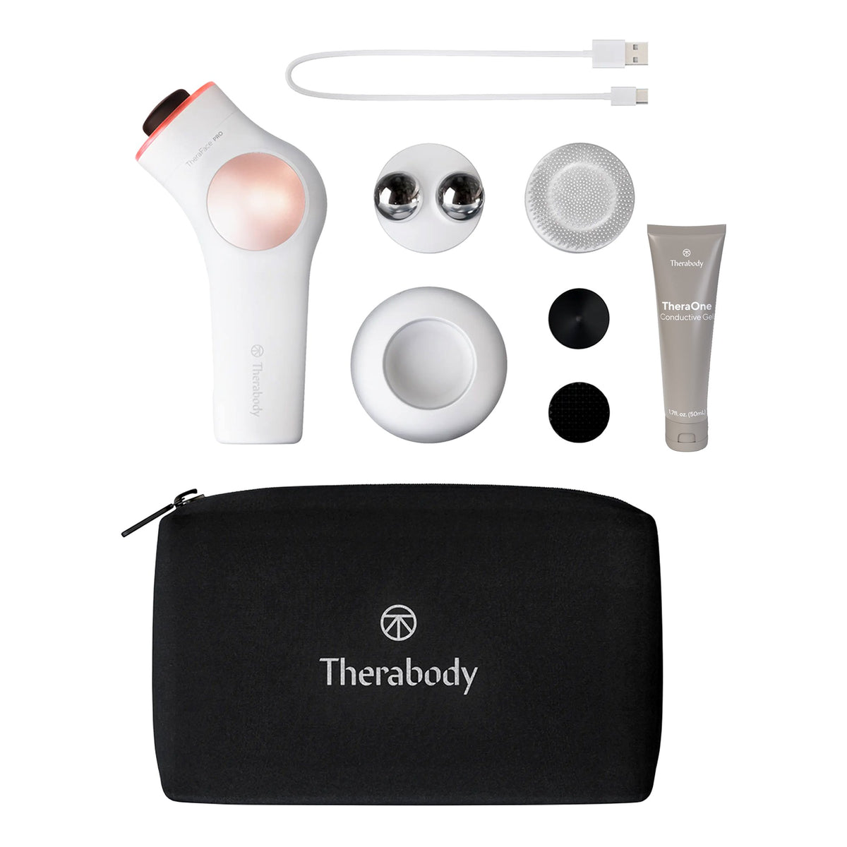 TheraFace Pro Hand-Held Face Massager & Cleanser, White - Physical Therapy>Self-Help Aids - Therabody Inc