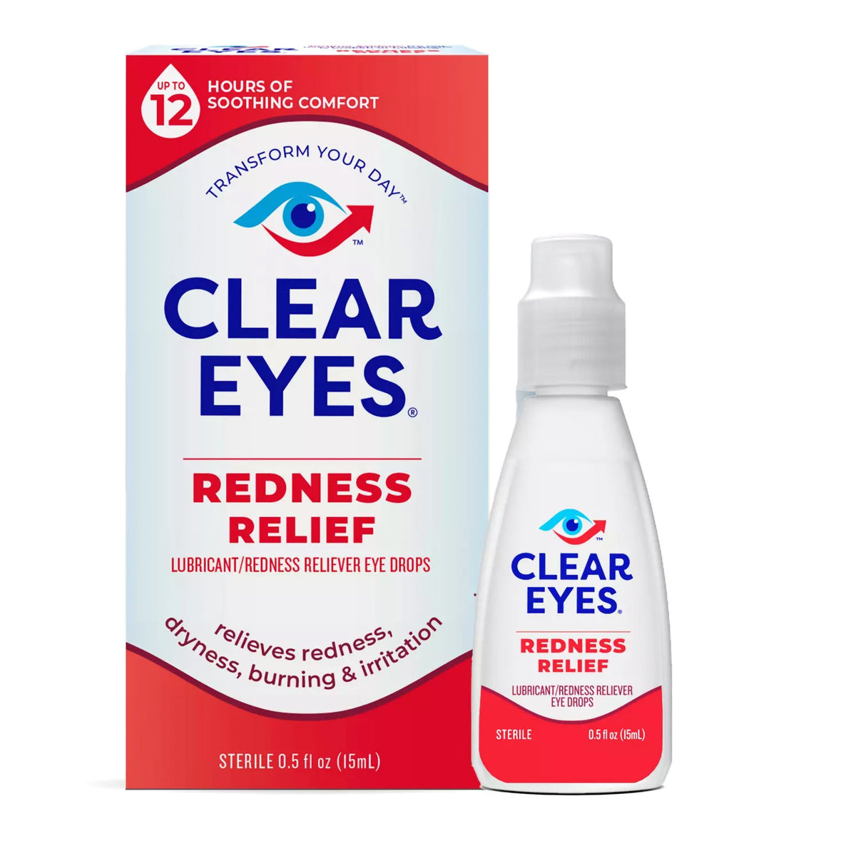 Clear Eyes Redness Relief Eye Drops-Eye Lubricant / Redness Relief Clear Eyes Redness Relief 0.5 oz. Eye Drops