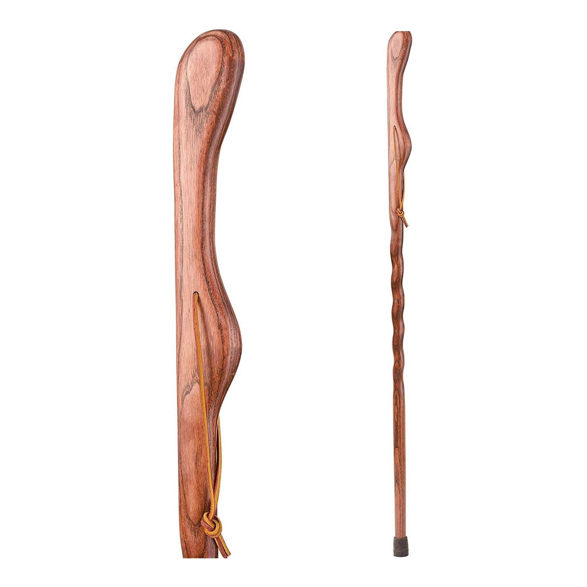 Brazos Twisted Oak Hitchhiker Handcrafted Walking Stick, 55-Inch, Red-Walking Stick Brazos Twisted HitchHiker Wood 55 Inch Height Red Oak