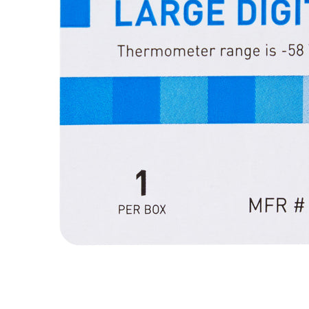 Digital Refrigerator / Freezer Thermometer with Alarm McKesson Fahrenheit / Celsius -58° to +158°F (-50° to +70°C) Glycol Bottle Probe / Internal Sensor Multiple Mounting Options Battery Operated