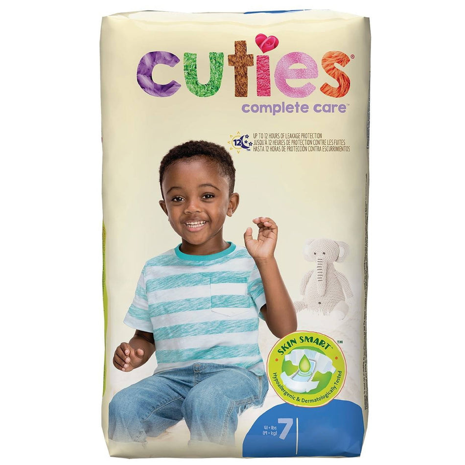 Unisex Baby Diaper Cuties® Complete Care Size 7 Disposable Heavy Absorbency