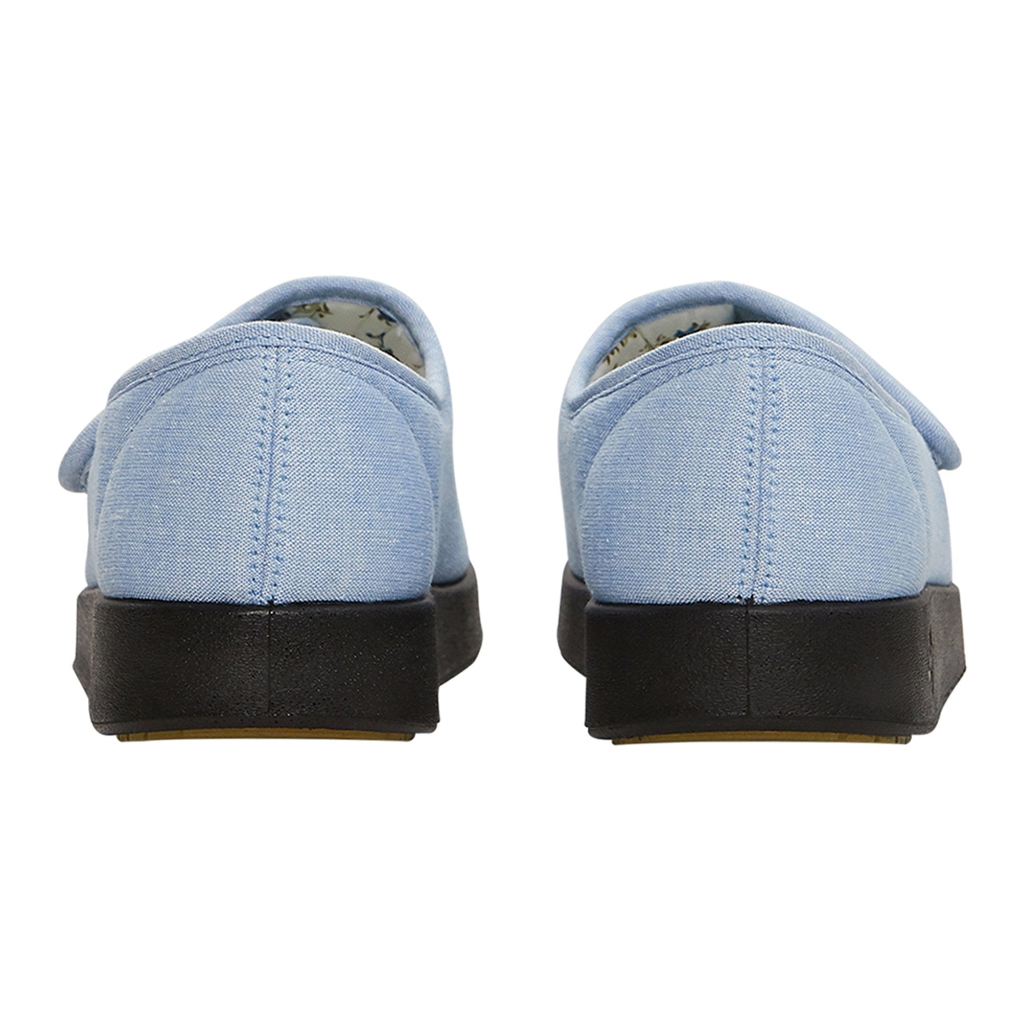 Silverts® Women's Indoor/Outdoor Extra Wide Open Toe Shoes, Denim, Size 7