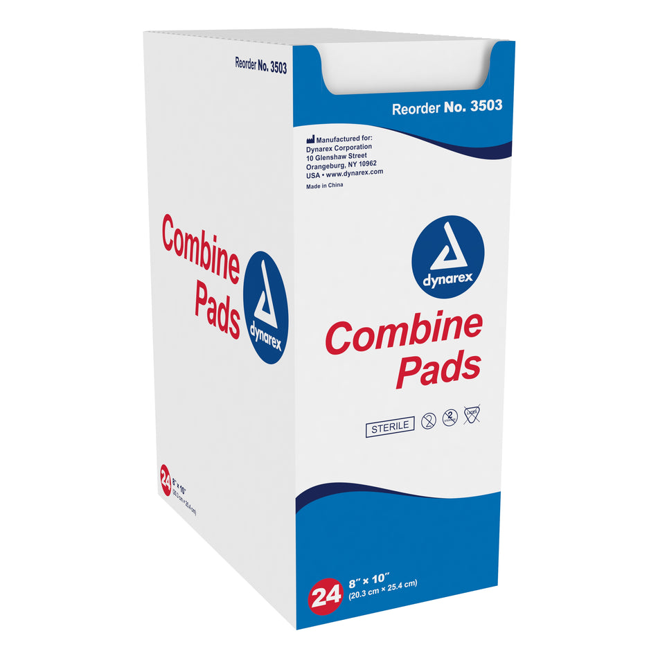 Abdominal Pad Dynarex® 8 X 10 Inch 1 per Pack Sterile Rectangle