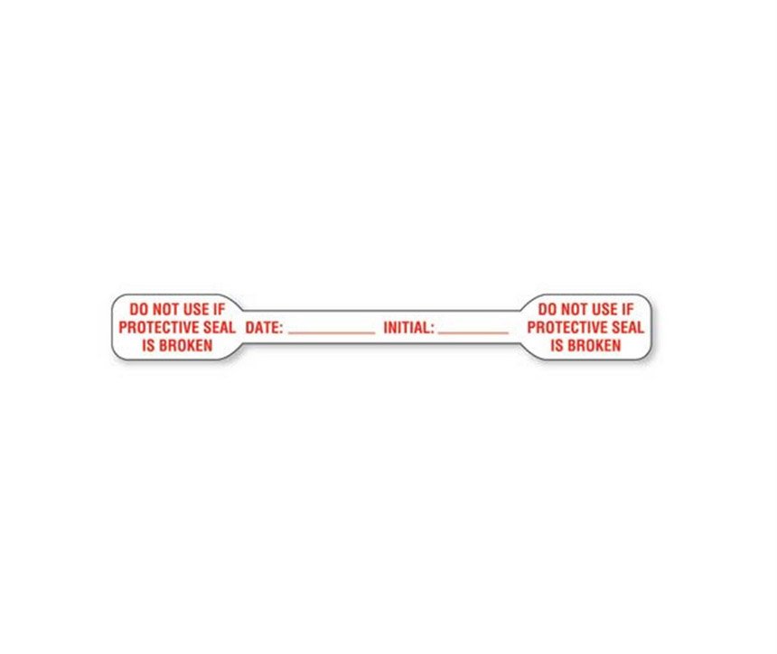 Pre-Printed Label Auxiliary Label Red Paper DO NOT USE IF PROTECTIVE SEAL IS BROKEN / DATE: _____ INITIAL: _____ Red Safety and Instructional 1/2 X 4-1/2 Inch