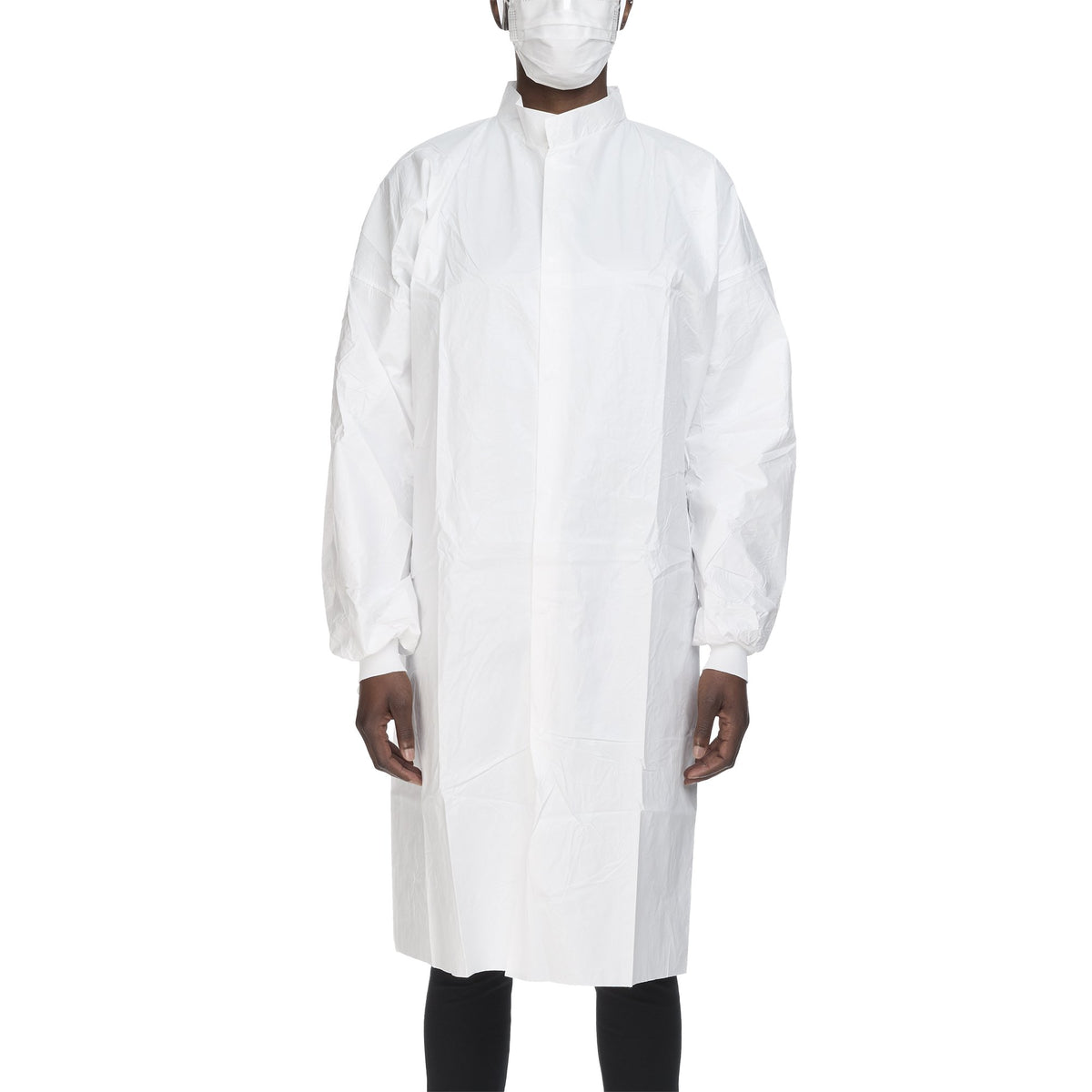 ContecCritiGear Cleanroom Frocks, Large-Cleanroom Lab Coat Contec CritiGear White Large Knee Length Microporous Fabric Disposable