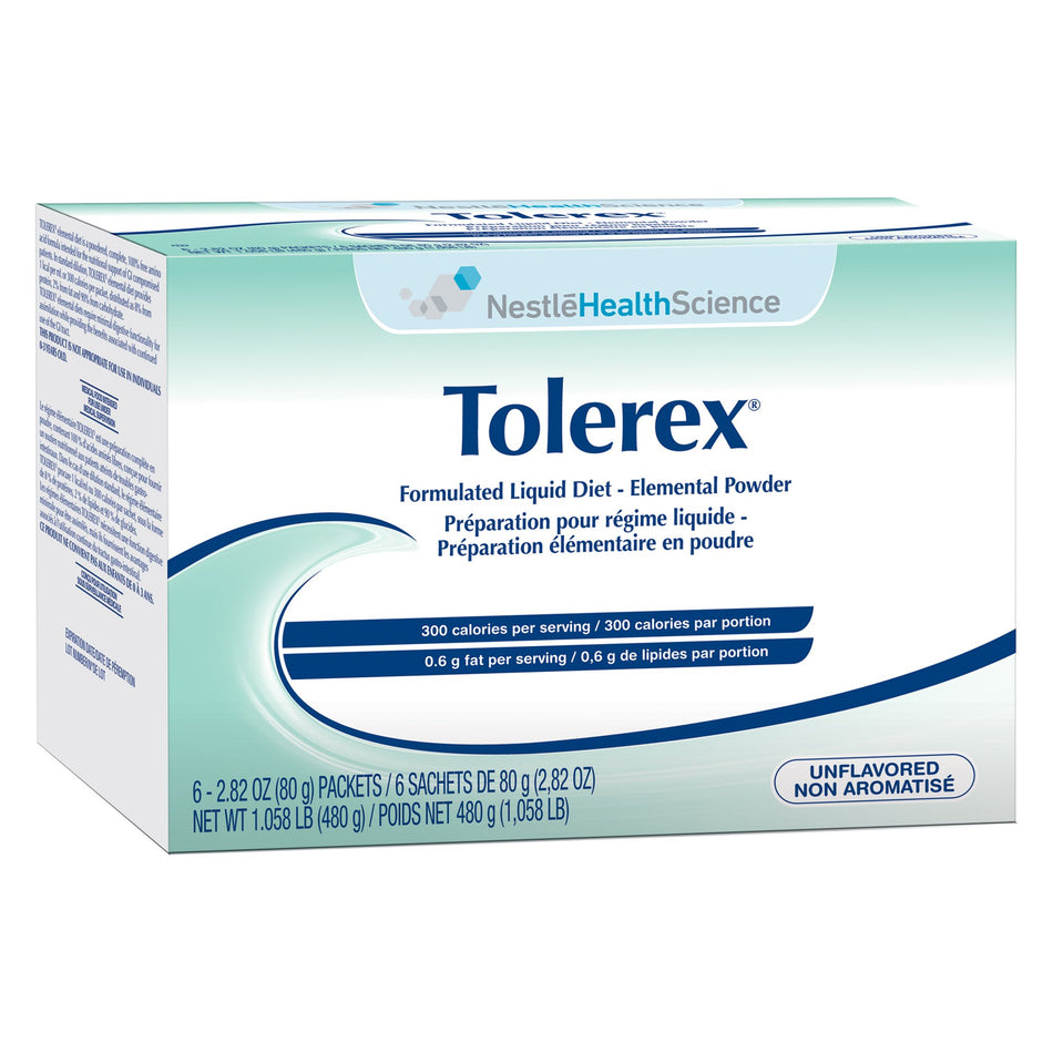 Tolerex� Formulated Liquid Diet Elemental Powder-Oral Supplement Tolerex� Unflavored Powder 2.82 oz. Individual Packet