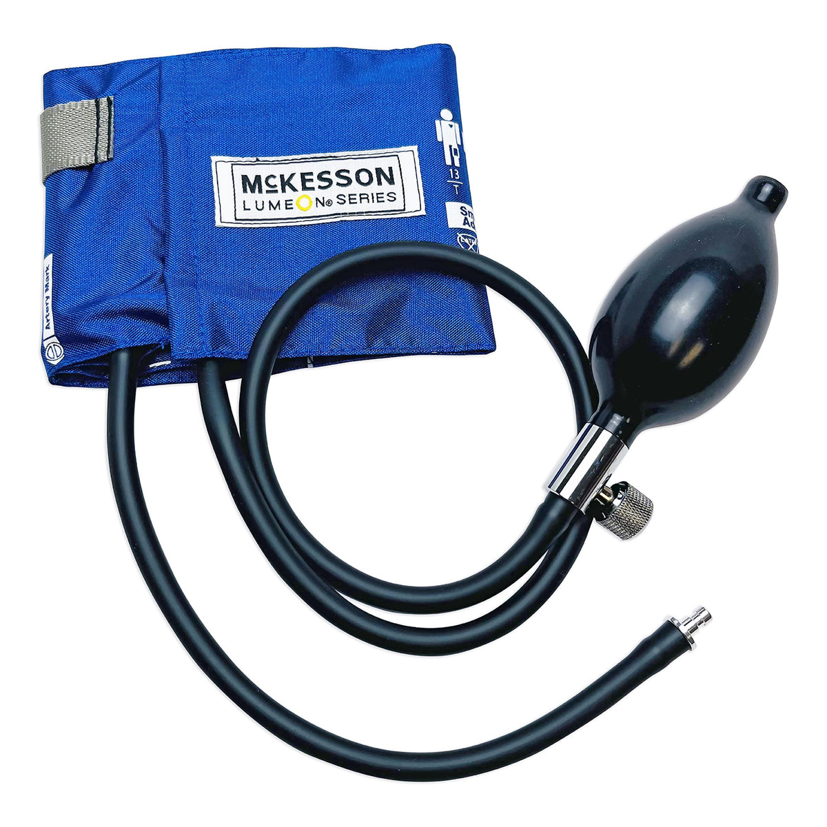 McKesson Lumeon Blood Pressure Bulb and Cuff, Child Arm, Small, 19-27 cm-Reusable Blood Pressure Cuff and Bulb McKesson LUMEON 19 to 27 cm Arm Nylon Cuff Small Adult Cuff