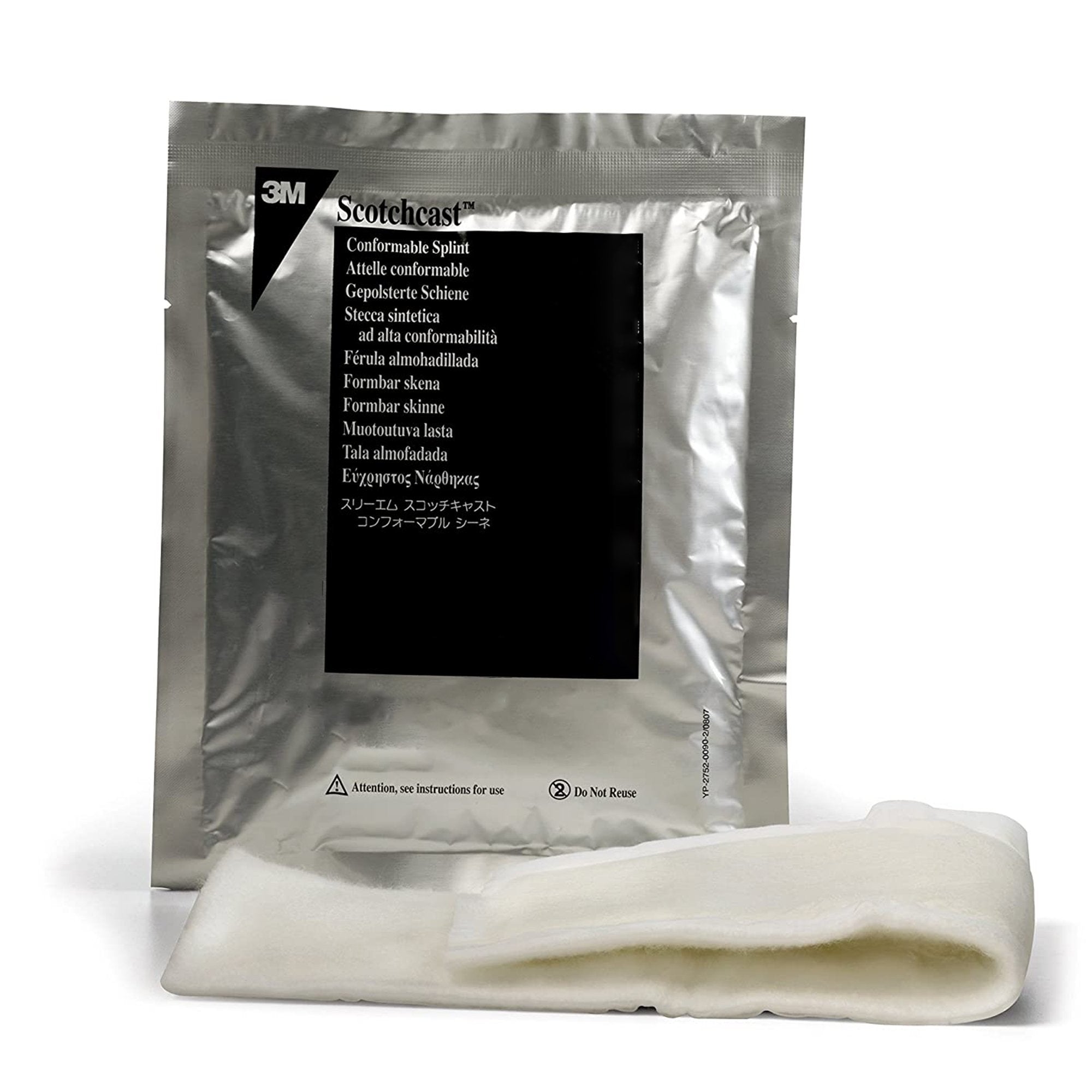 3M Scotchcast Quick Step Double Sided Felt Padded Precut Splint, 2 x 10 Inch-Padded Precut Splint 3M Scotchcast Quick Step Double Sided Felt 2 X 10 Inch Felt / Fiberglass White