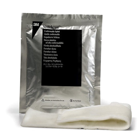 3M Scotchcast Quick Step Double Sided Felt Padded Precut Splint, 2 x 10 Inch-Padded Precut Splint 3M Scotchcast Quick Step Double Sided Felt 2 X 10 Inch Felt / Fiberglass White