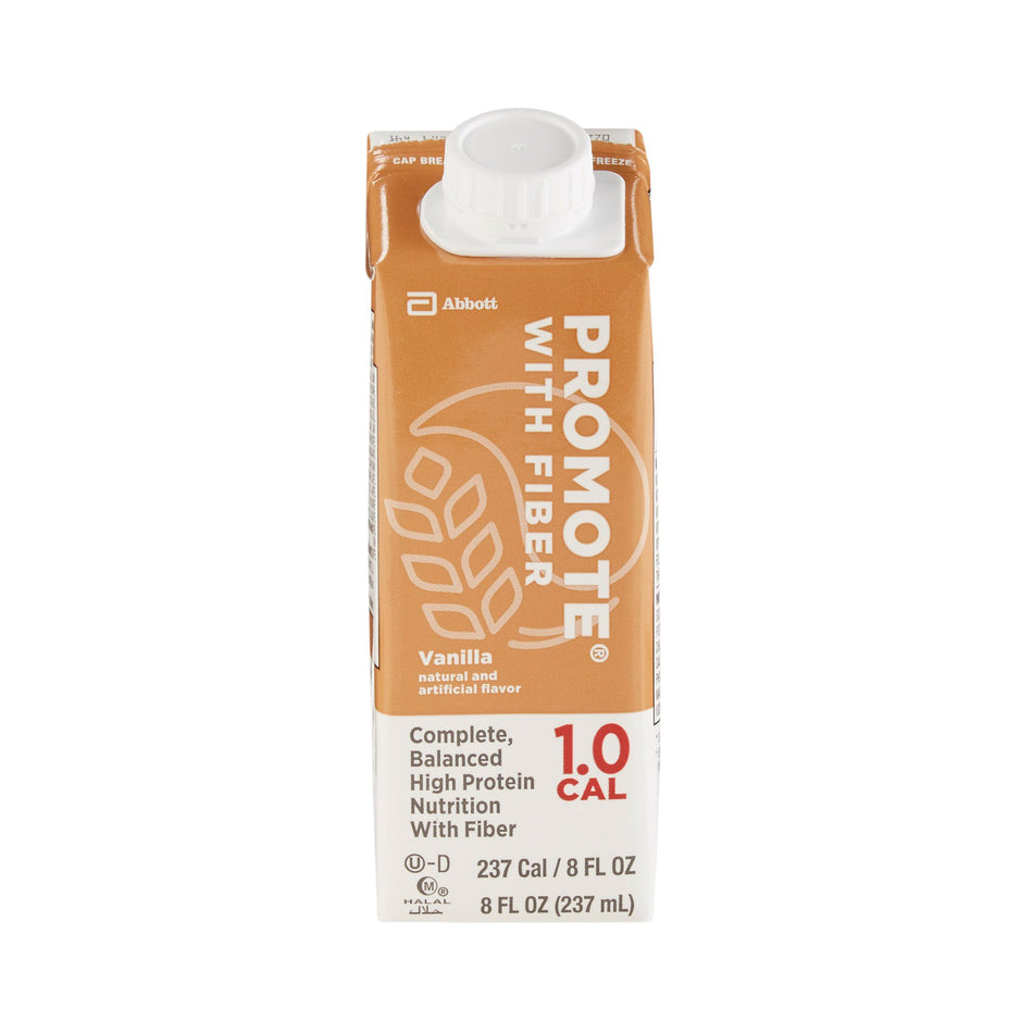 Promote High Protein Nutrition with Fiber, 8-ounce carton-Oral Supplement Promote with Fiber Vanilla Flavor Liquid 8 oz. Carton