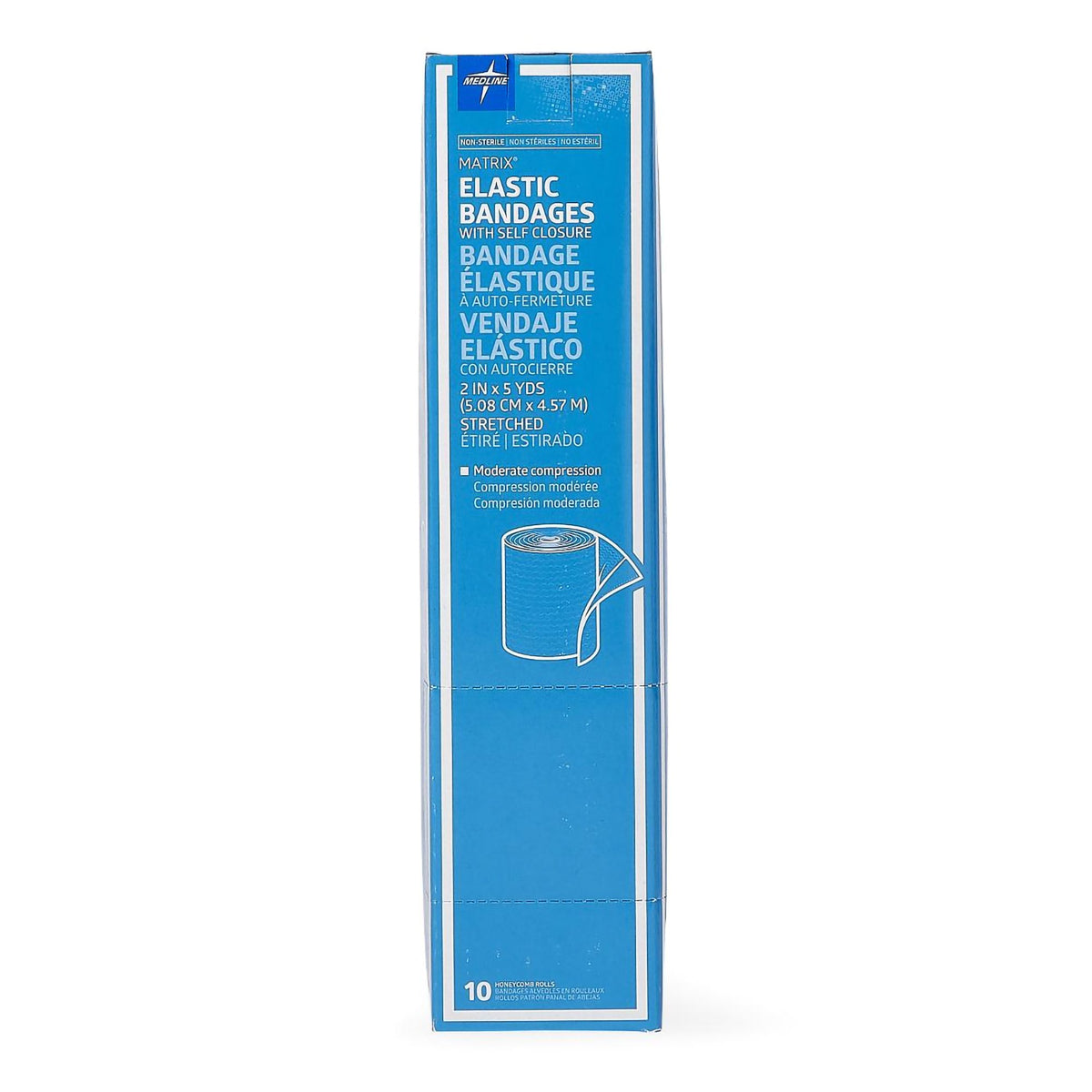 Matrix Double Hook and Loop Closure Elastic Bandage, 2 Inch x 5 Yard-Elastic Bandage Matrix 2 Inch X 5 Yard Double Hook and Loop Closure Natural NonSterile Medium Compression