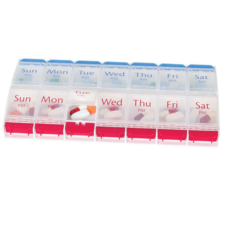 Ezy Dose 7-Day Pill Organizer, Extra Large-Pill Organizer X-Large 7 Day 2 Dose