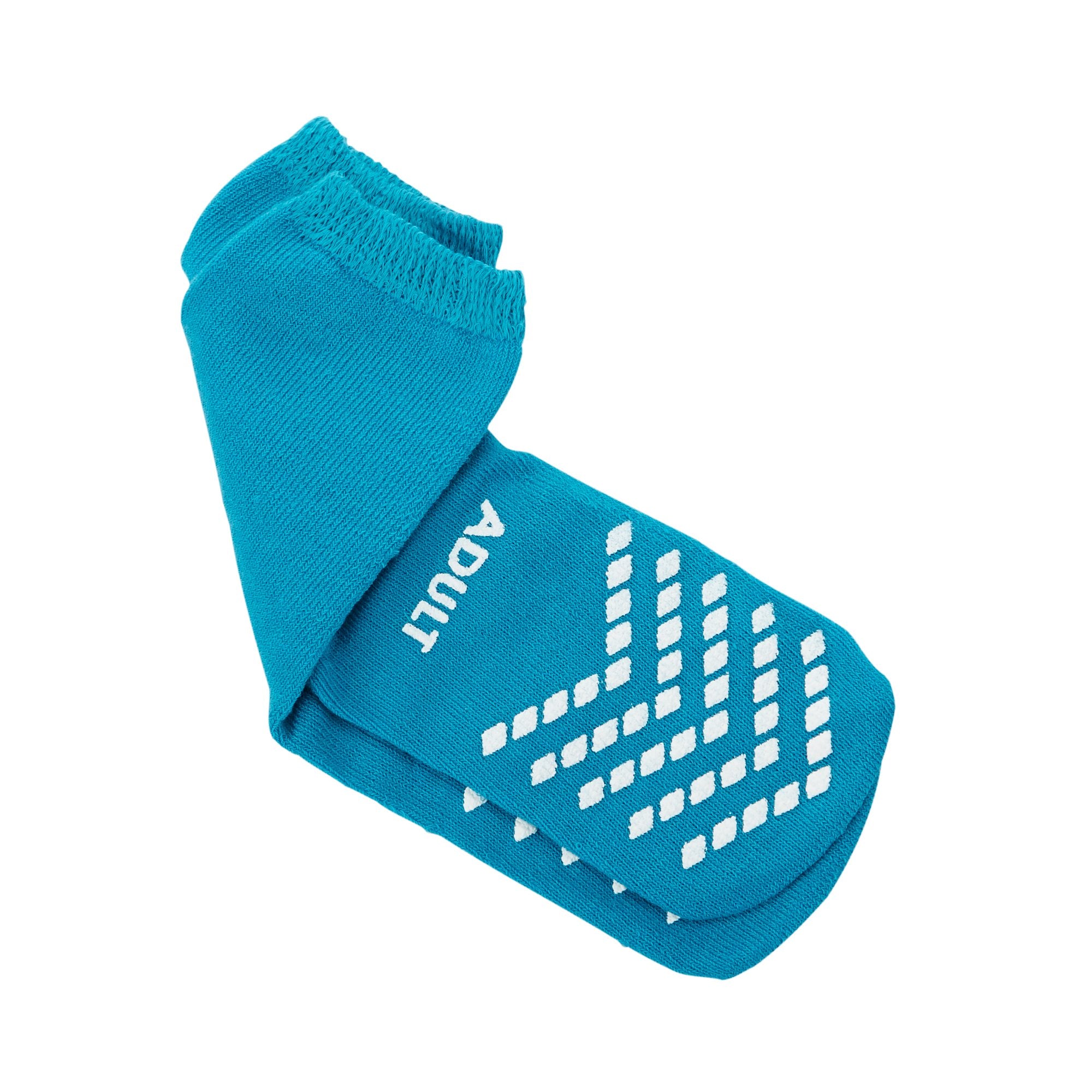 McKesson Single Tread Slipper Socks, Large, Teal-Slipper Socks McKesson Unisex Adult Large Single Tread Single Patient Use Teal
