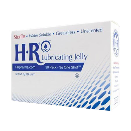 HR One Shot Lubricating Jelly-Lubricating Jelly HR One Shot 3 Gram Individual Packet Sterile