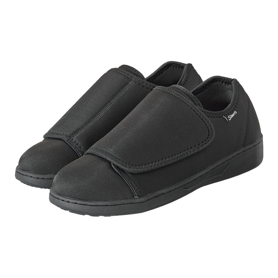Silverts® Ultra Comfort Flex Hook and Loop Closure Shoe, Size 11, Black