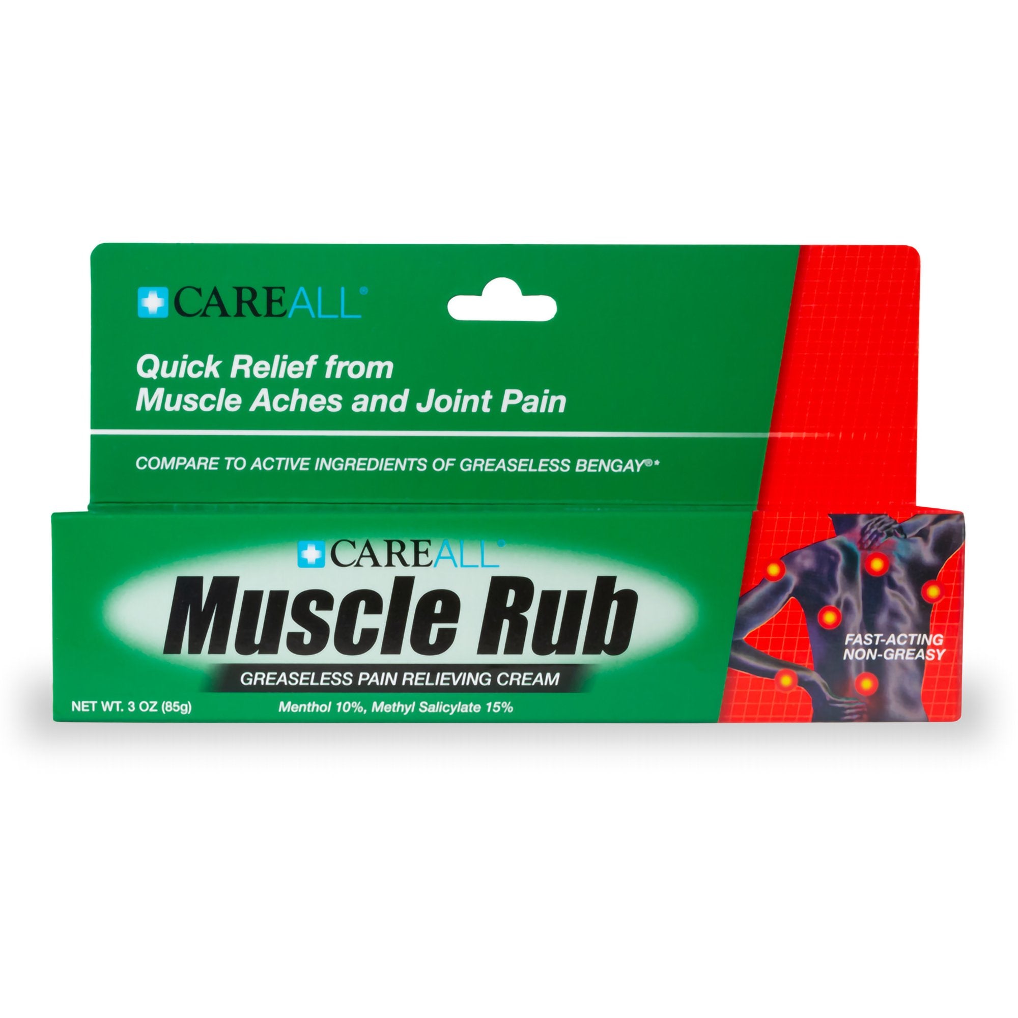 CareAll Menthol / Methyl Salicylate Topical Pain Relief-Topical Pain Relief CareAll 10% - 15% Strength Menthol / Methyl Salicylate Ointment 3 oz.