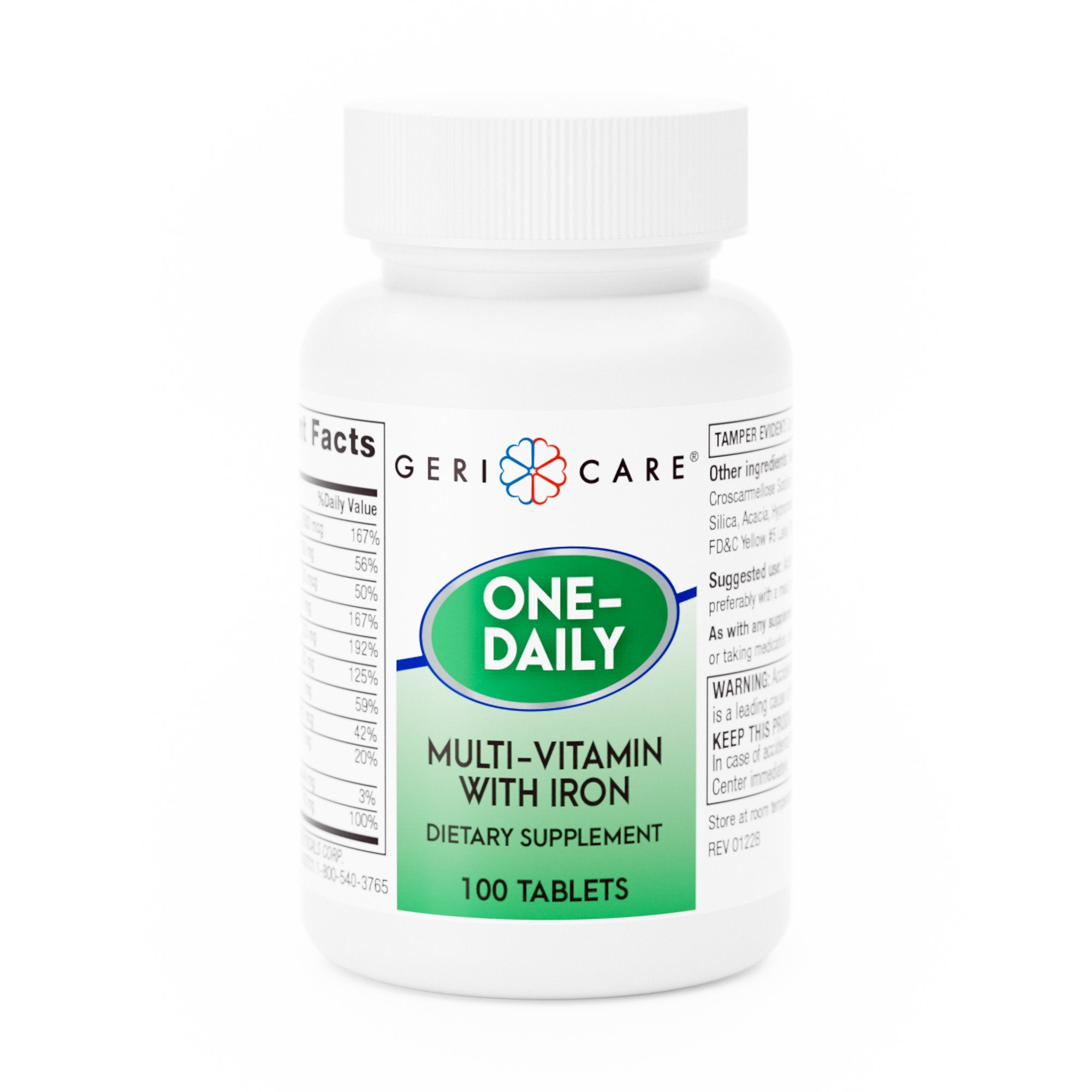 Geri-Care® One-Daily Multivitamin Supplement with Iron Tablets - Pharmaceuticals>Over the Counter>Nonprescription Vitamins...