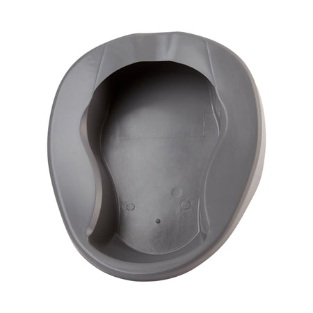 McKesson Pontoon Plastic Bedpan-Pontoon Bedpan McKesson Graphite 2 Quart / 1893 mL