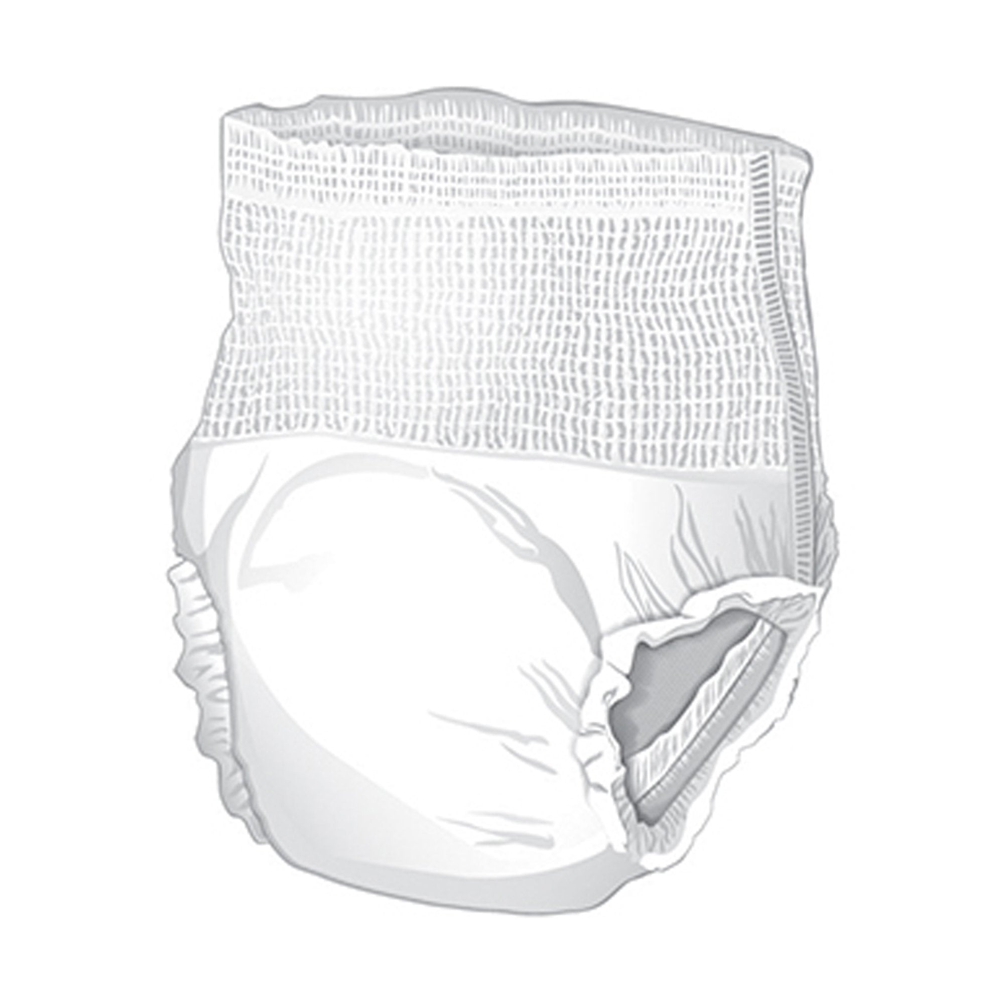 McKesson Super Moderate Absorbency Incontinence Underwear, Large-Unisex Adult Absorbent Underwear McKesson Pull On with Tear Away Seams Large Disposable Moderate Absorbency