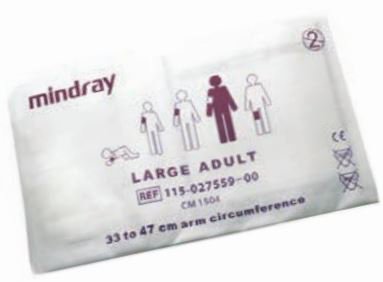 Mindray Blood Pressure Cuff-Single Patient Use Blood Pressure Cuff Mindray 33 to 47 cm Arm Nylon Cuff Large Adult Cuff