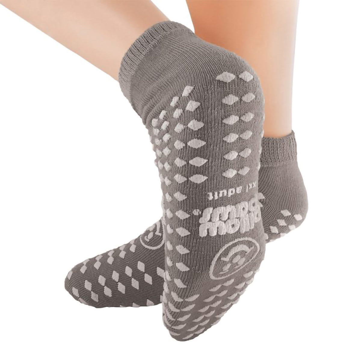 Pillow Paws Slipper Socks Double Print, 2X-Large-Slipper Socks Pillow Paws 360 Imprint Unisex Adult 2X-Large All Around Tread Single Patient Use Gray