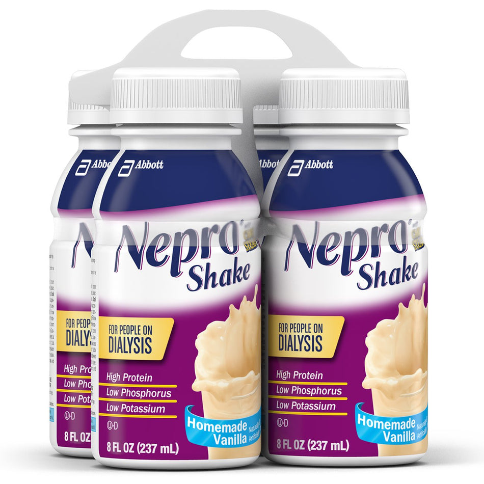 Nepro with Carbsteady Vanilla Shake for People on Dialysis, 8-ounce bottle-Oral Supplement Nepro with Carbsteady Homemade Vanilla Flavor Liquid 8 oz. Bottle