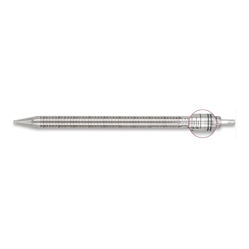 McKesson Polystyrene Serological Pipette, 50 mL-McKesson Serological Pipette 50 mL 0.5 mL Graduation Increments / 9 mL Negative Graduations Sterile