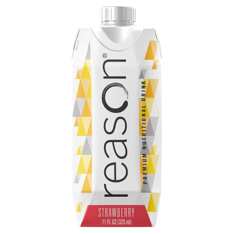 Reason Strawberry Premium Nutritional Drink, 11-ounce carton-Oral Supplement Reason Strawberry Flavor Liquid 11 oz. Reclosable Carton