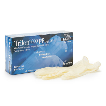 Trilon 2000® PF with MC3® Stretch Vinyl Exam Glove, Medium, Ivory - Gloves>Exam Gloves - McKesson Brand