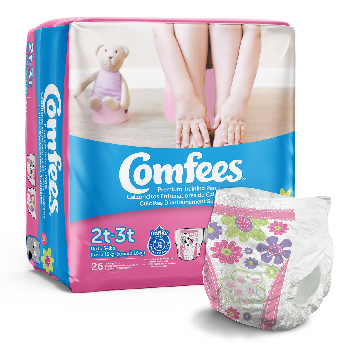 Attends Comfees® Training Pants, 2T to 3T - Incontinence>Pediatric Diapers and Training Pants - Attends Healthcare Products