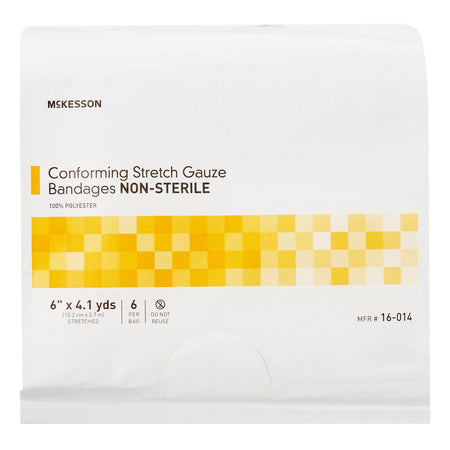 McKesson Conforming Bandage, 6 Inch x 4-1/10 Yard-Conforming Bandage McKesson 6 Inch X 4-1/10 Yard NonSterile 6 per Pack
