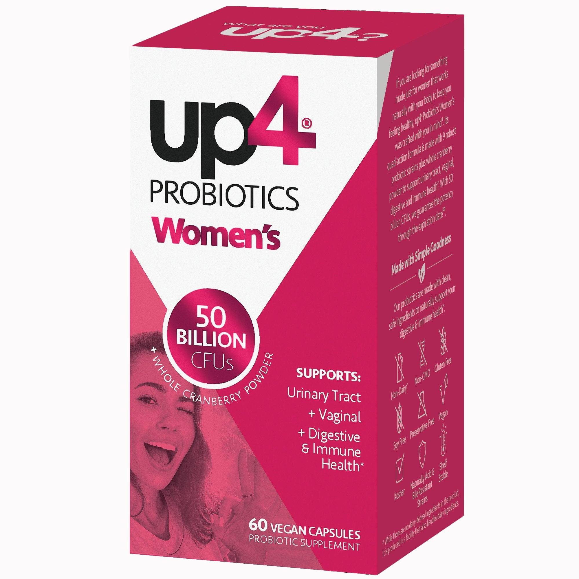 up4® Probiotics Women's Urinary Tract + Vaginal + Digestive + Immune Support