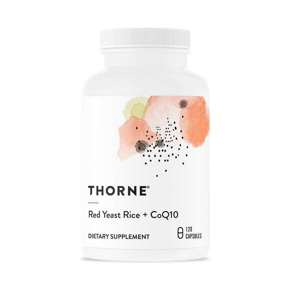 Thorne Red Yeast Rice + CoQ10 Dietary Supplement-Dietary Supplement THORNE Red Yeast Rice + CoQ10 Red Yeast Rice (Monascus purpureus) / Coenzyme Q10 600 mg - 15 mg Strength Capsule 120 per Bottle
