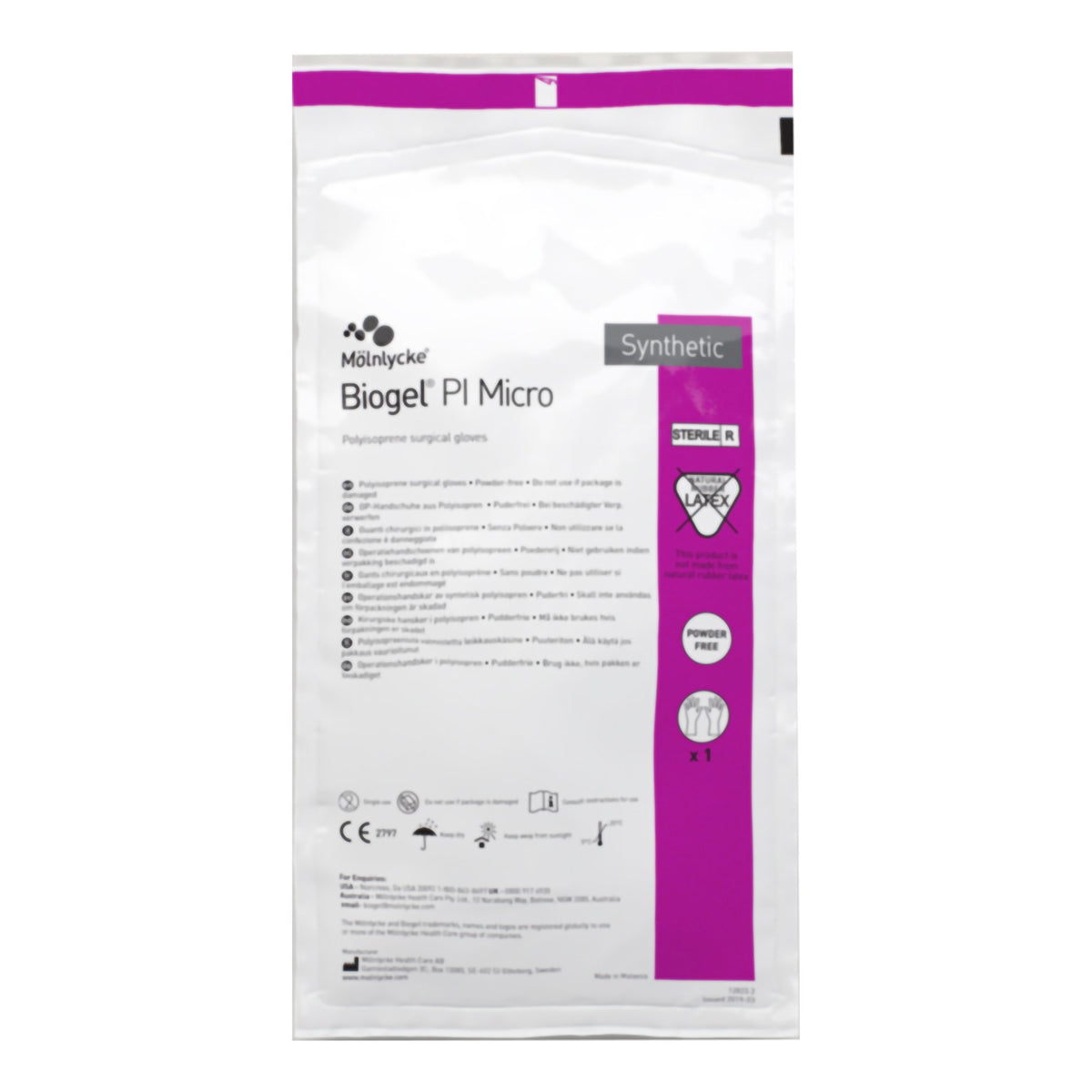 Biogel PI Micro Polyisoprene Surgical Glove, Size 7, Straw-Surgical Glove Biogel PI Micro Size 7 Sterile Polyisoprene Standard Cuff Length Micro-Textured Straw Chemo Tested
