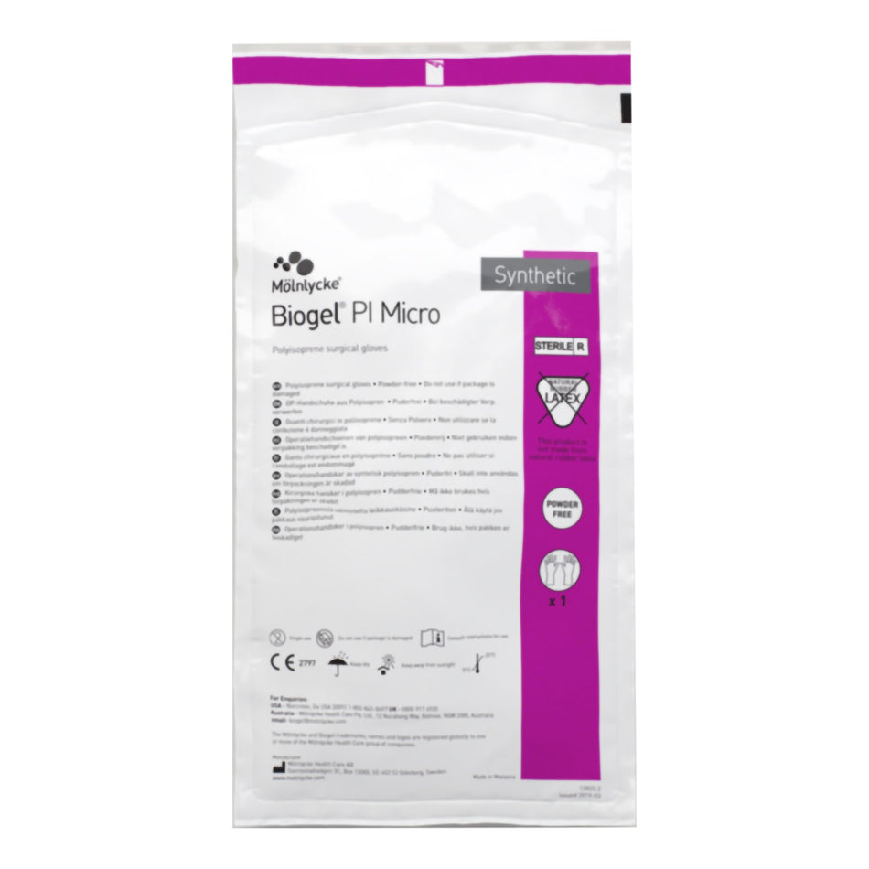 Biogel PI Micro Polyisoprene Surgical Glove, Size 7, Straw-Surgical Glove Biogel PI Micro Size 7 Sterile Polyisoprene Standard Cuff Length Micro-Textured Straw Chemo Tested