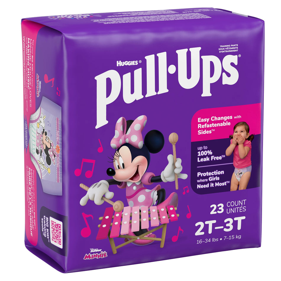 Pull-Ups Learning Designs for Girls Training Pants, 2T to 3T-Female Toddler Training Pants Pull-Ups Size 2T to 3T Disposable Moderate Absorbency