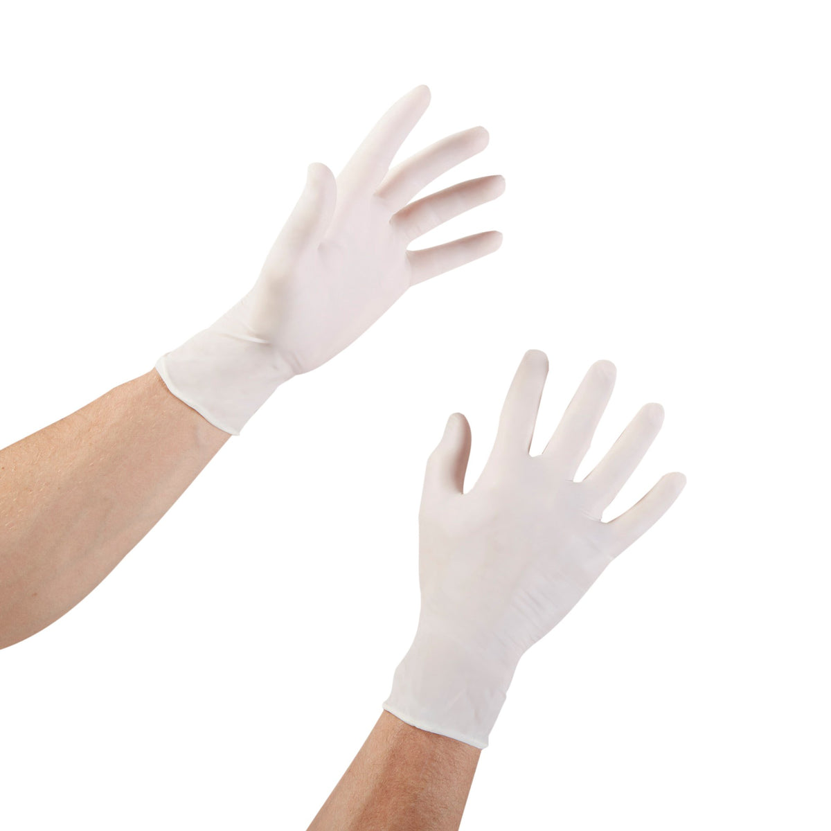 McKesson Confiderm Latex Exam Glove, Medium, Ivory-Exam Glove McKesson Confiderm Medium NonSterile Latex Standard Cuff Length Fully Textured Ivory Not Rated