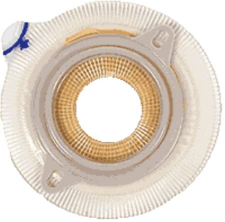 Assura Colostomy Barrier With 7/8 Inch Stoma Opening-"Ostomy Barrier Assura Xpro Precut, Extended Wear Silicone Based Adhesive 40 mm Flange Green Code System Synthetic Resin 7/8 Inch Opening"