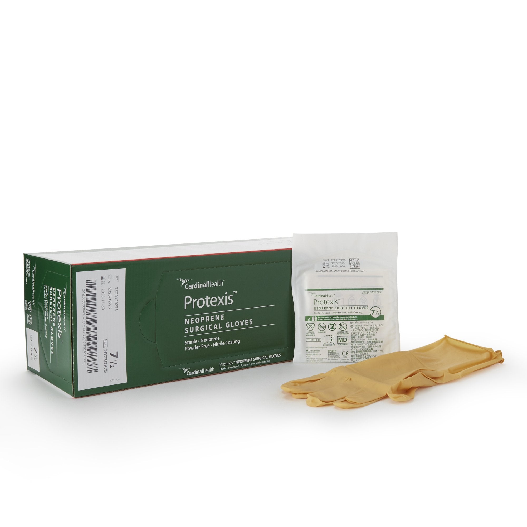 Protexis Polychloroprene Surgical Glove, Size 7.5, Ivory-Surgical Glove Protexis (formerly Duraprene Plus ) Size 7.5 Sterile Polychloroprene Standard Cuff Length Smooth Ivory Chemo Tested