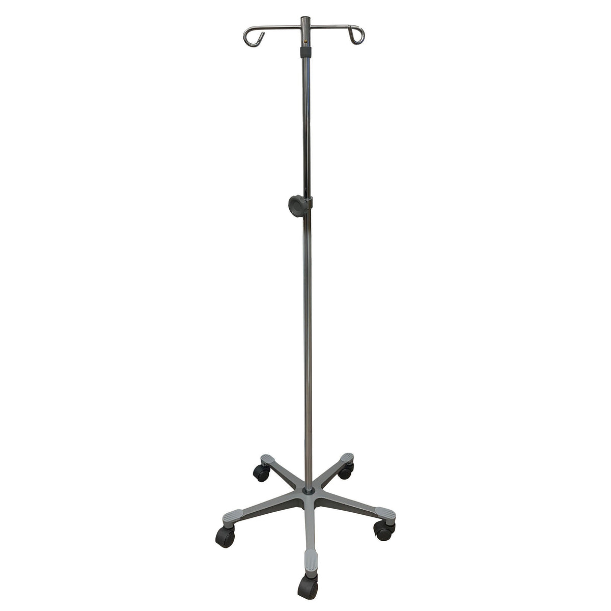 IV Stand Floor Stand 2 Hooks 5 Legs with Casters - IV Therapy>IV Poles - McKesson Brand