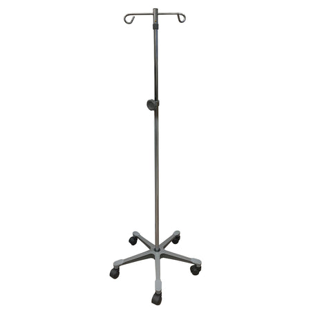 IV Stand Floor Stand 2 Hooks 5 Legs with Casters - IV Therapy>IV Poles - McKesson Brand