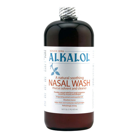Alkalol Mucus Solvent and Nasal Wash-Mucus Solvent and Nasal Wash Alkalol Liquid 16 oz.