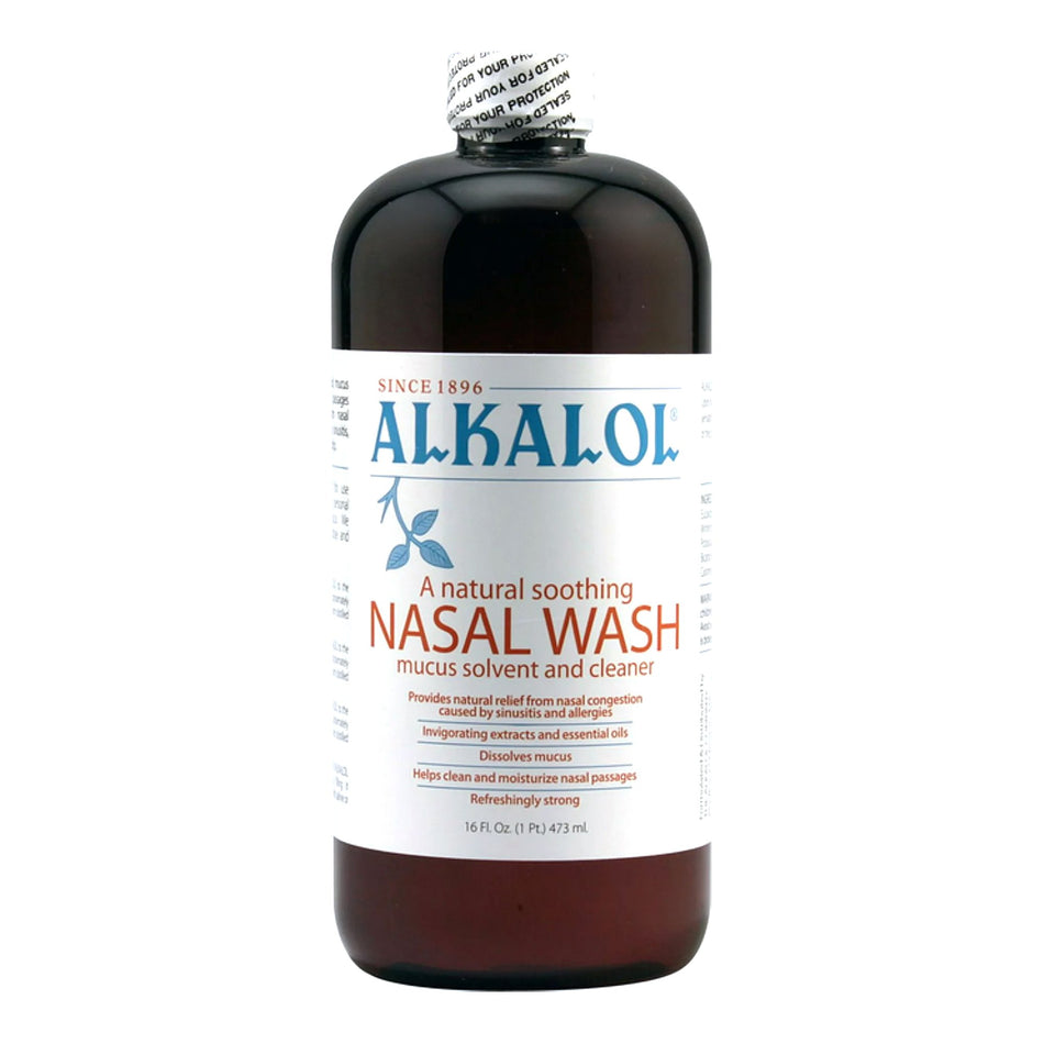 Alkalol Mucus Solvent and Nasal Wash-Mucus Solvent and Nasal Wash Alkalol Liquid 16 oz.